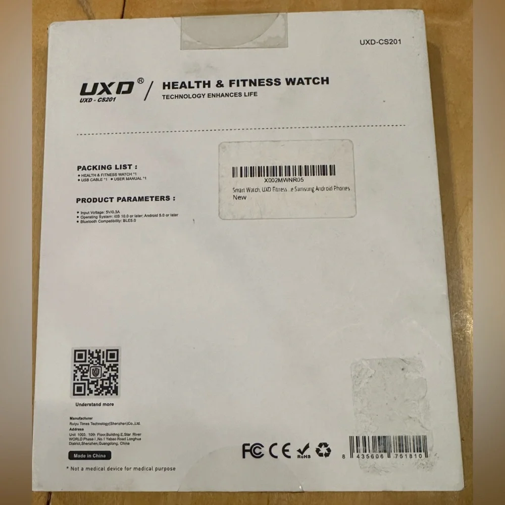 UXD Health & Fitness Watch for Samsung Android Phones.